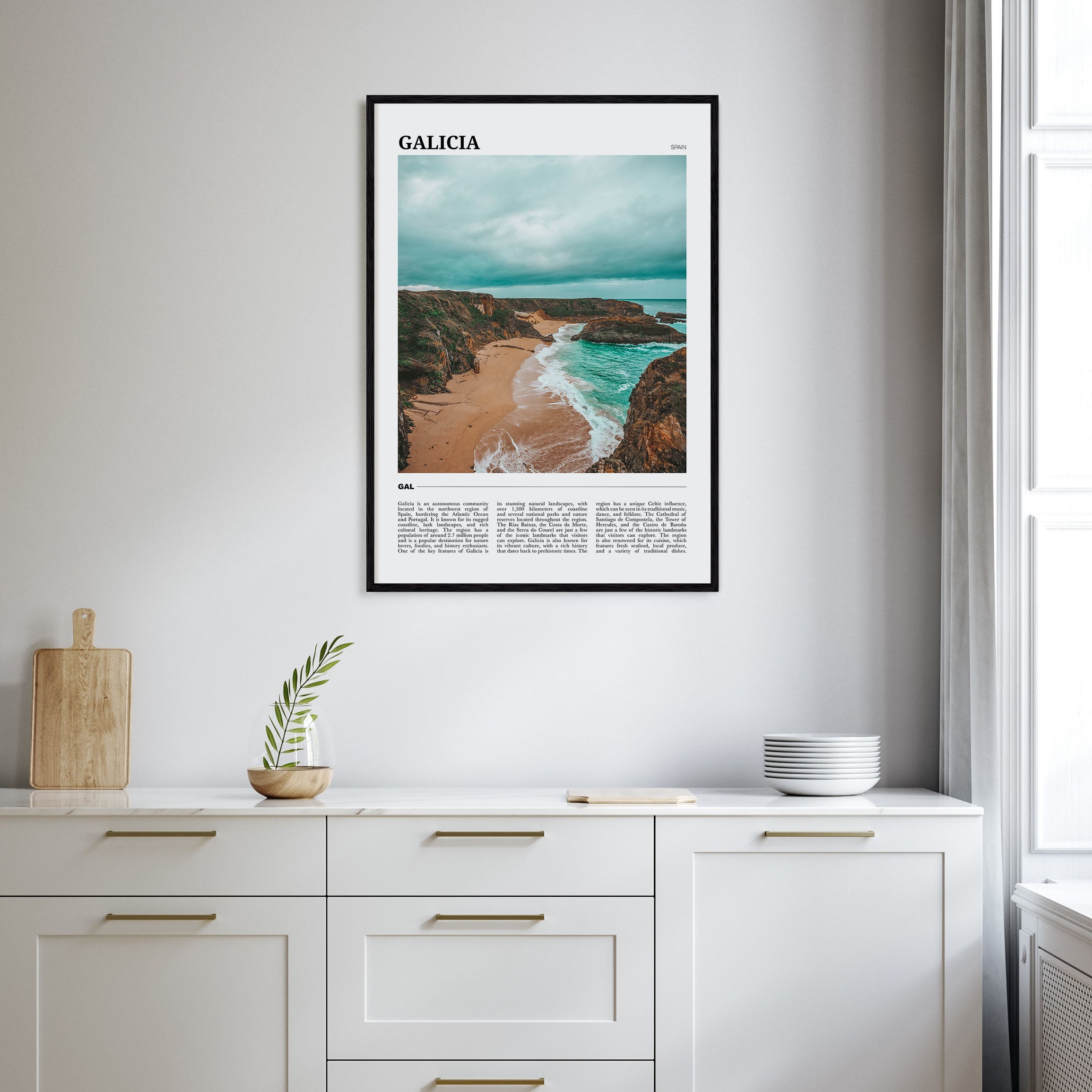 Galicia Travel Color Poster