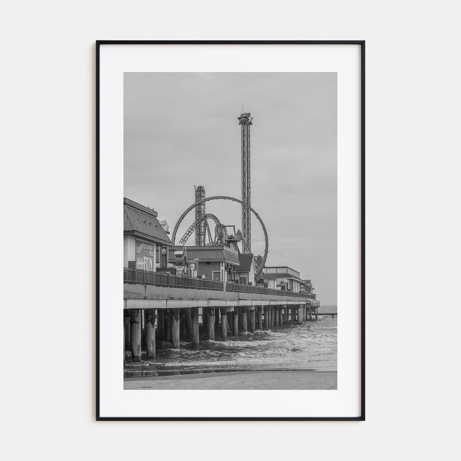 Galveston Photo B&W Poster