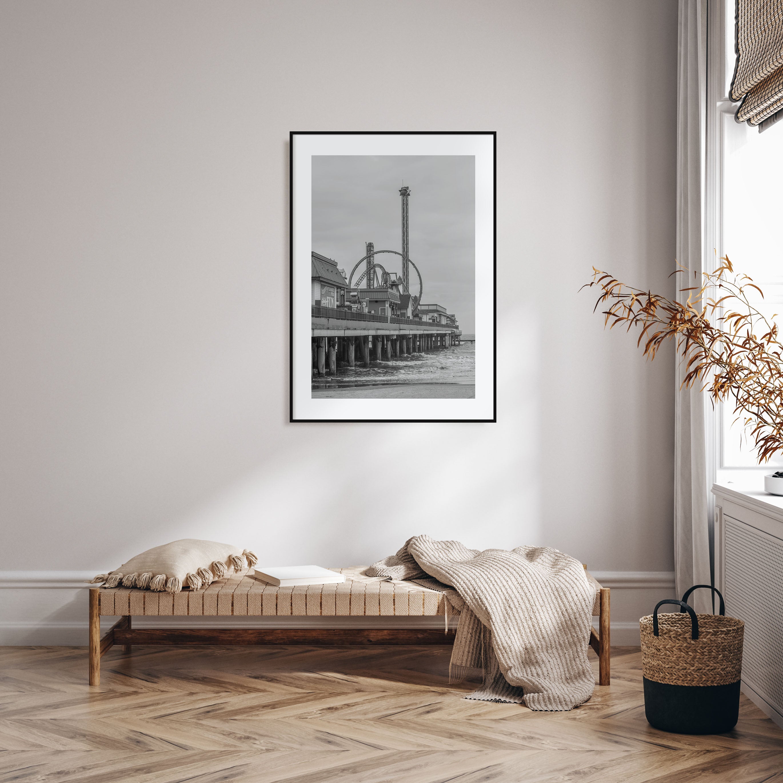 Galveston Photo B&W Poster