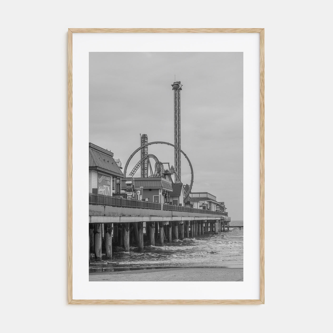 Galveston Photo B&W Poster