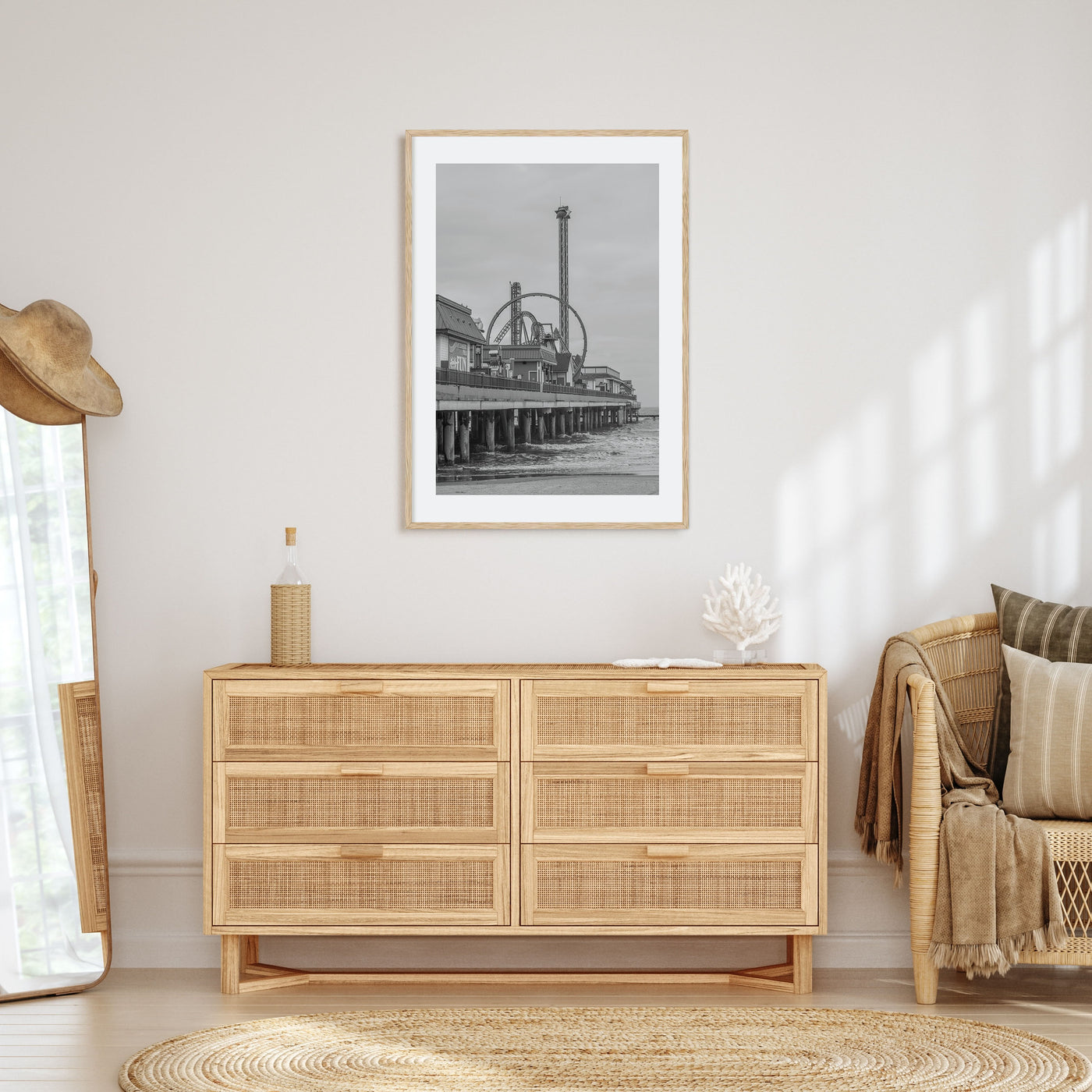 Galveston Photo B&W Poster