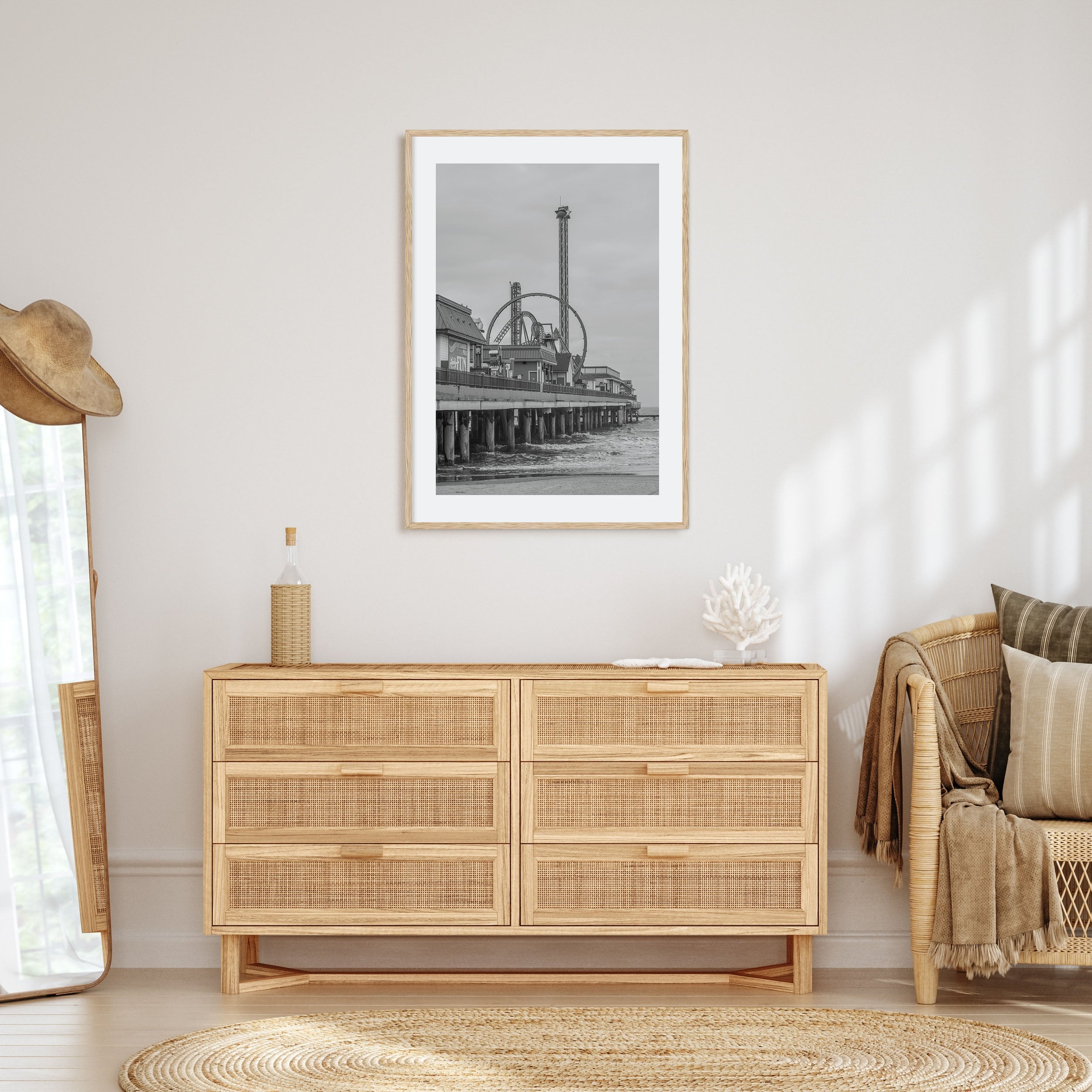 Galveston Photo B&W Poster