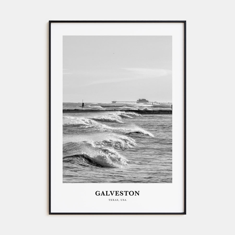 Galveston Portrait B&W Poster