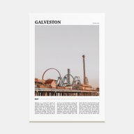 Galveston Travel Color Poster