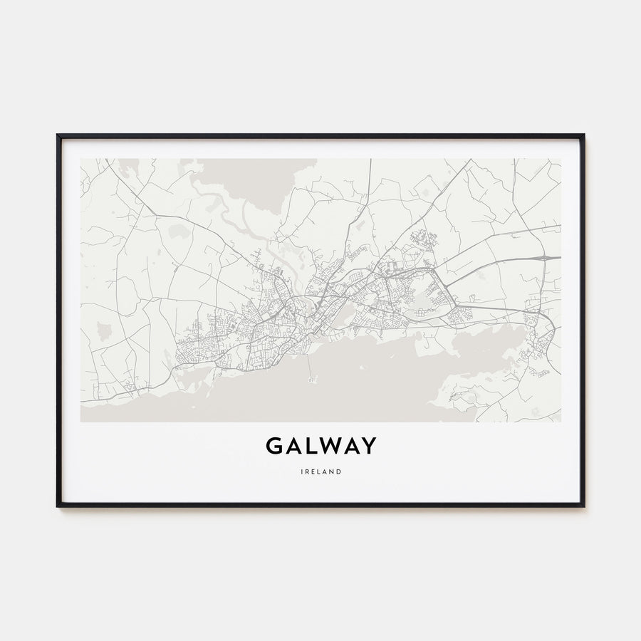 Galway Map Landscape Poster