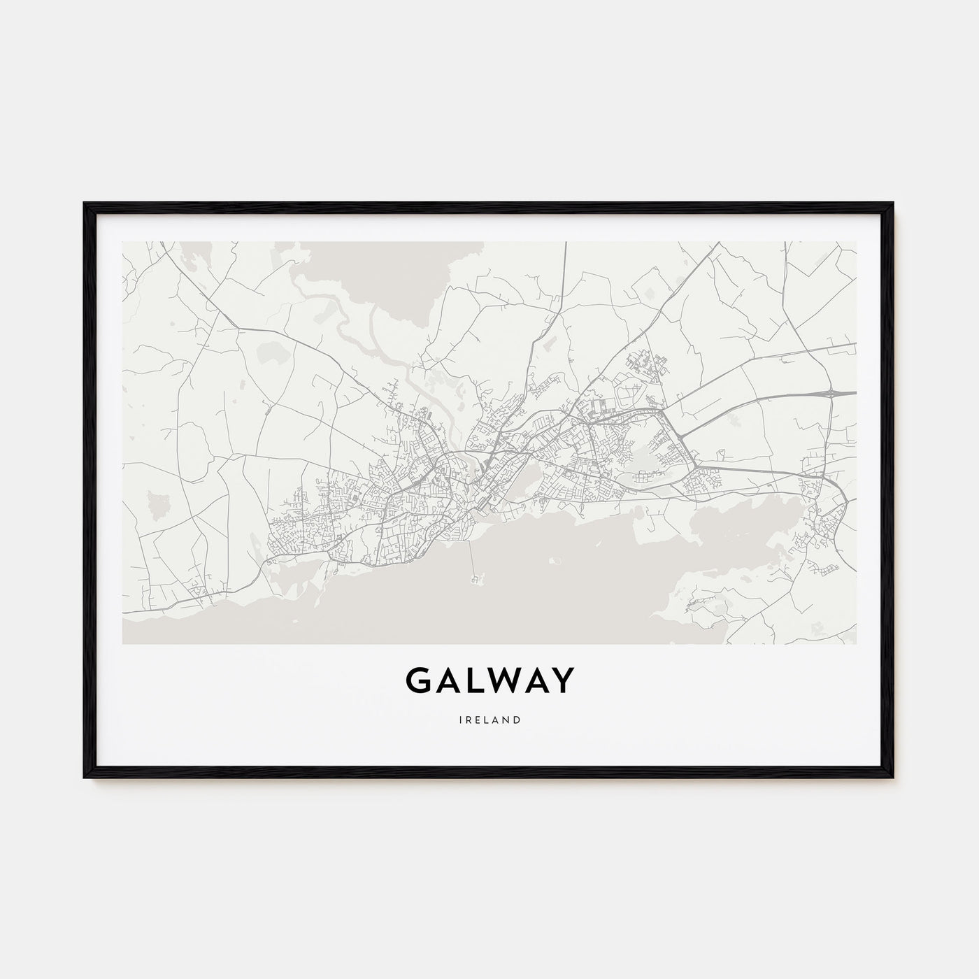 Galway Map Landscape Poster