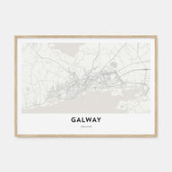 Galway Map Landscape Poster