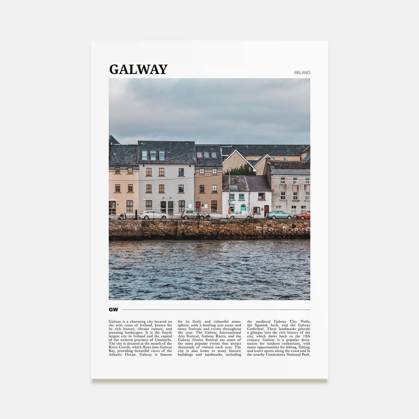 Galway Travel Color Poster