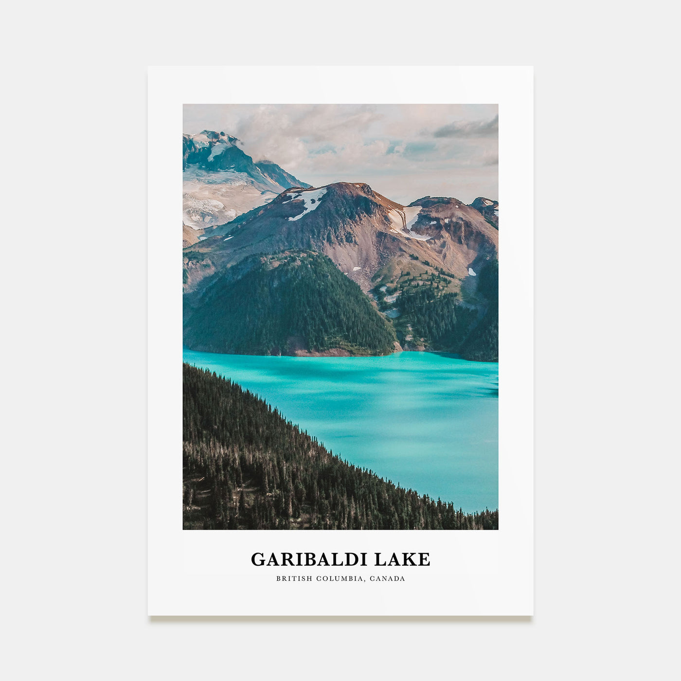 Garibaldi Lake Portrait Color Poster