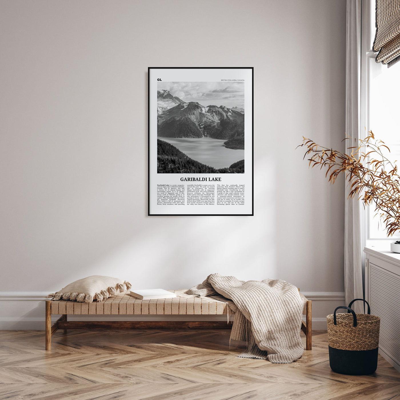 Garibaldi Lake Travel B&W Poster
