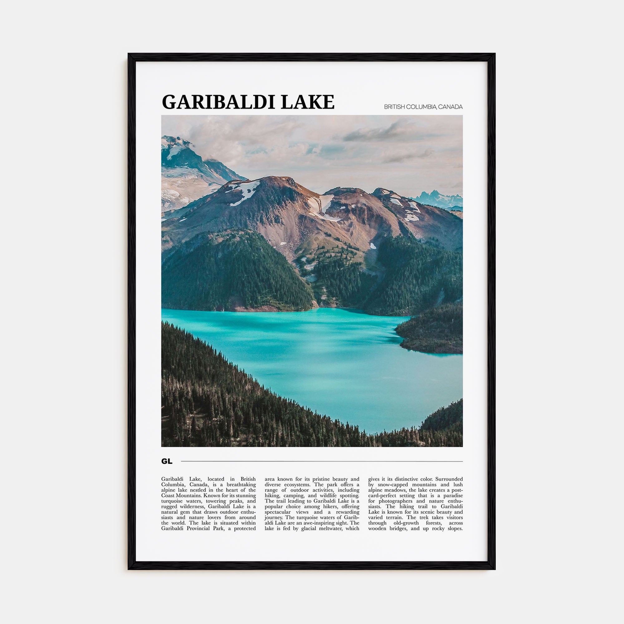 Garibaldi Lake Travel Color Poster