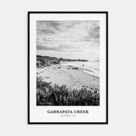 Garrapata Creek Portrait B&W Poster