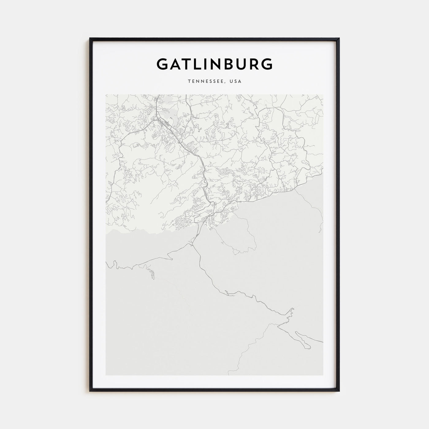Gatlinburg Map Portrait Poster