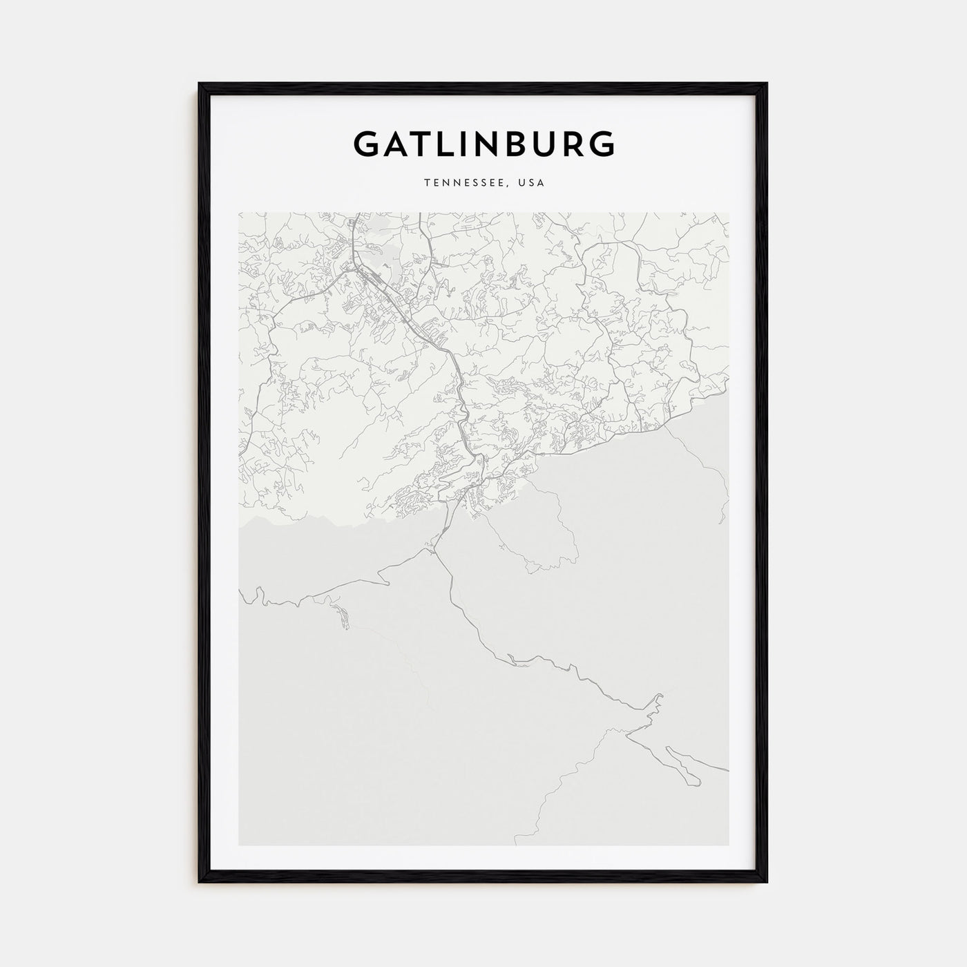 Gatlinburg Map Portrait Poster