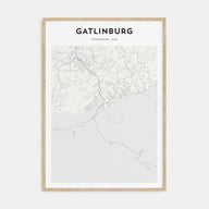 Gatlinburg Map Portrait Poster