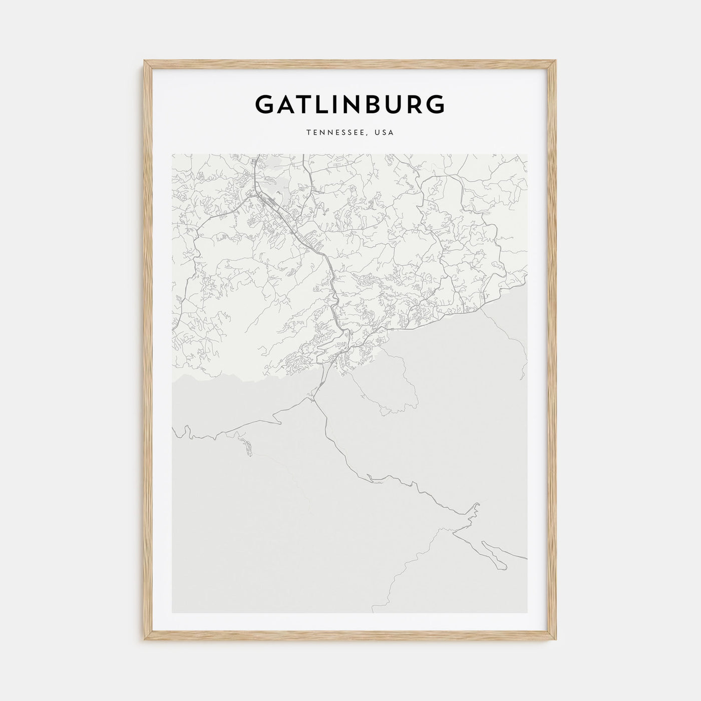 Gatlinburg Map Portrait Poster
