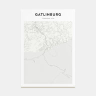 Gatlinburg Map Portrait Poster