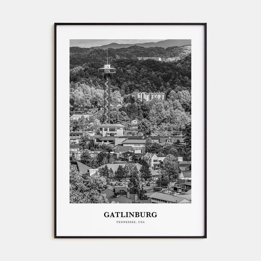 Gatlinburg Portrait B&W Poster