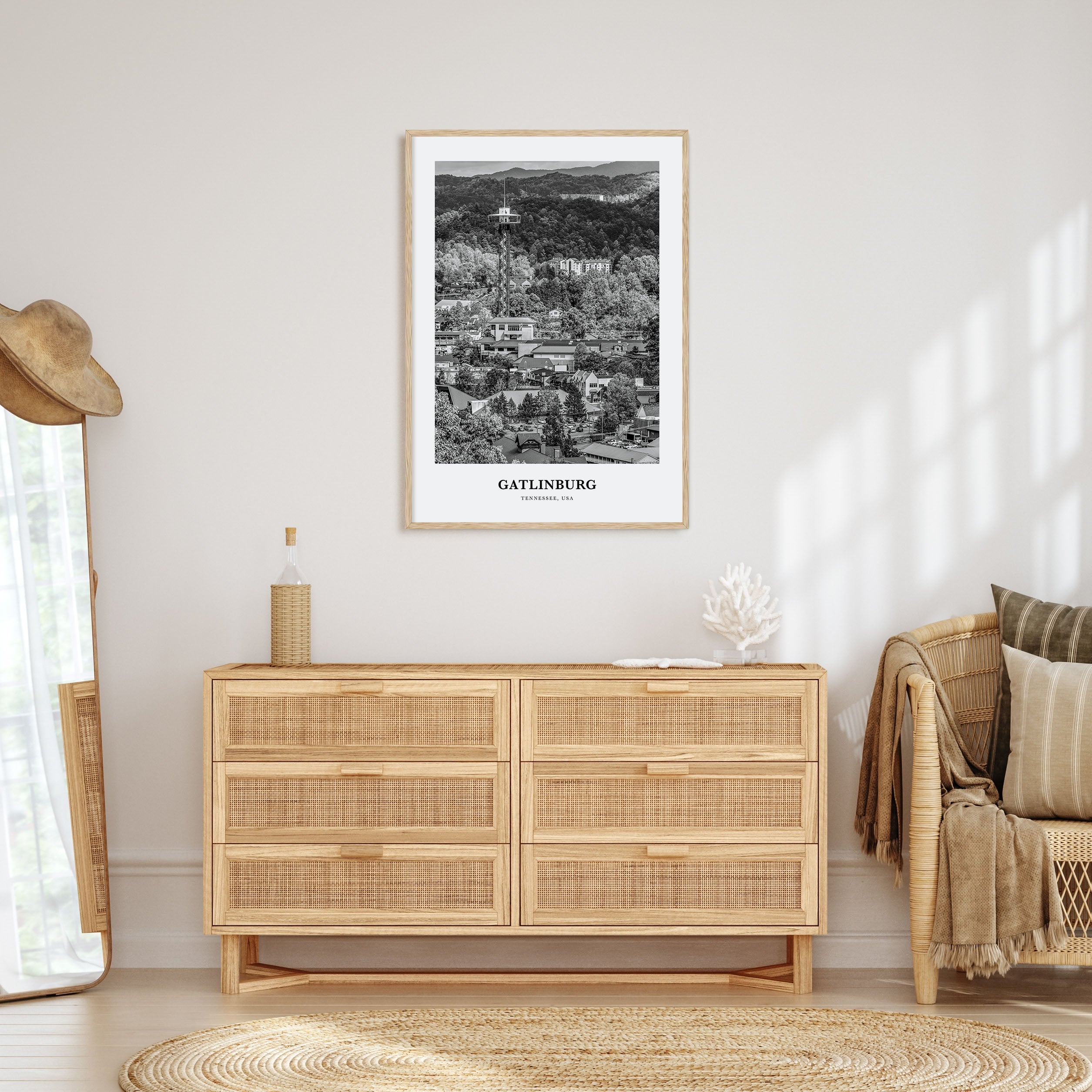 Gatlinburg Portrait B&W Poster