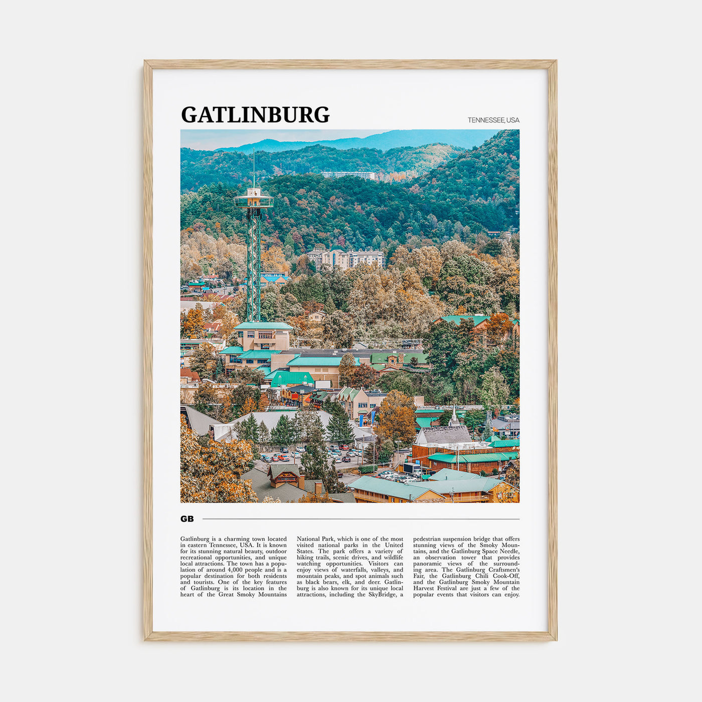 Gatlinburg Travel Color Poster
