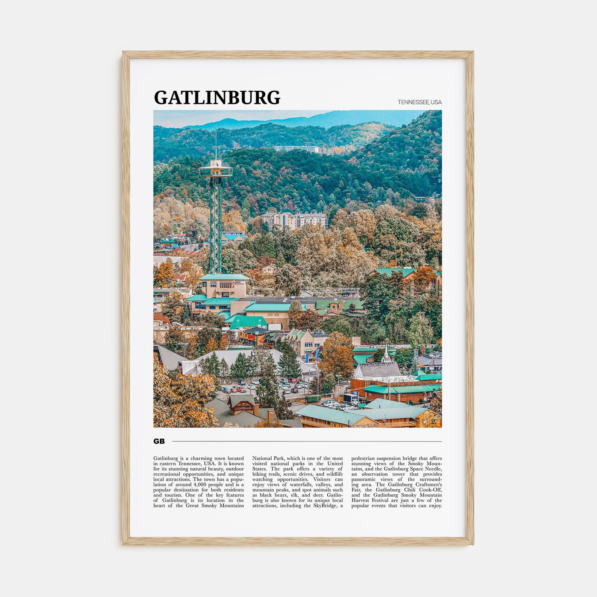 Gatlinburg Travel Color Poster
