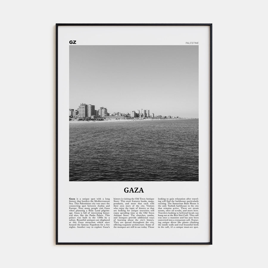 Gaza Travel B&W Poster