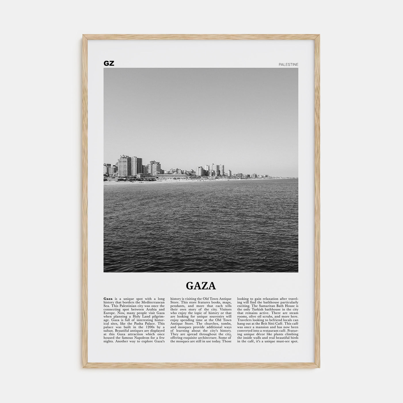 Gaza Travel B&W Poster
