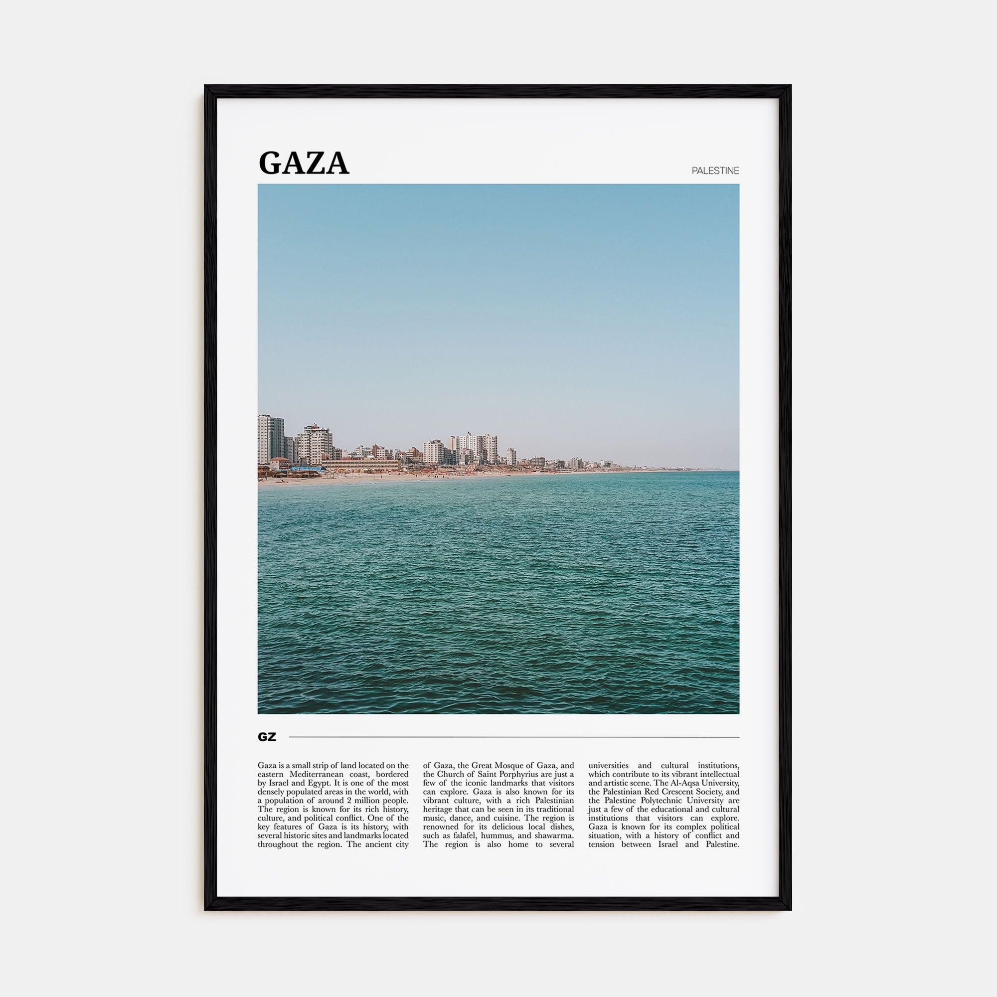 Gaza Travel Color Poster