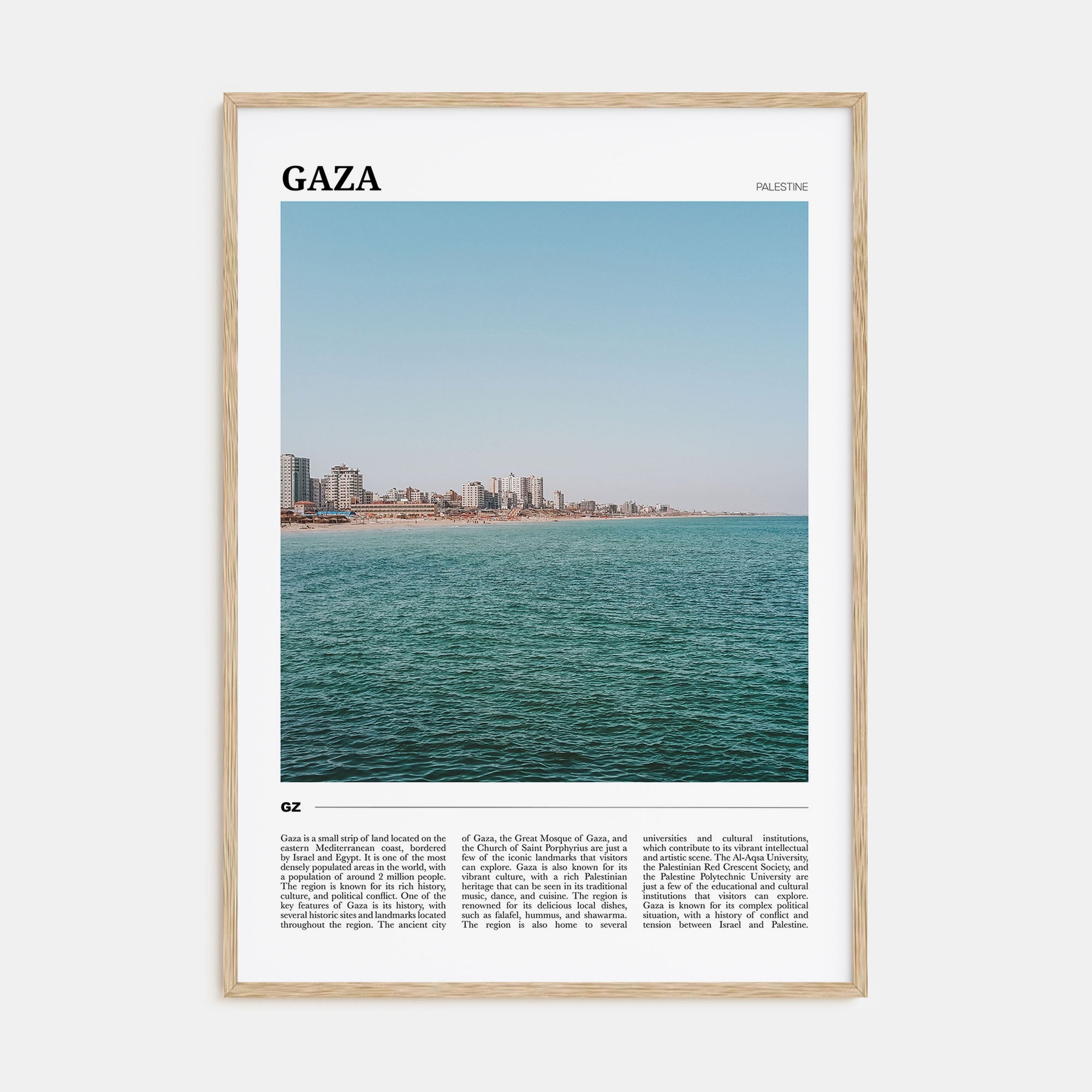 Gaza Travel Color Poster