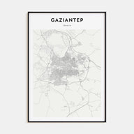 Gaziantep Map Portrait Poster
