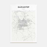 Gaziantep Map Portrait Poster