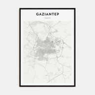Gaziantep Map Portrait Poster