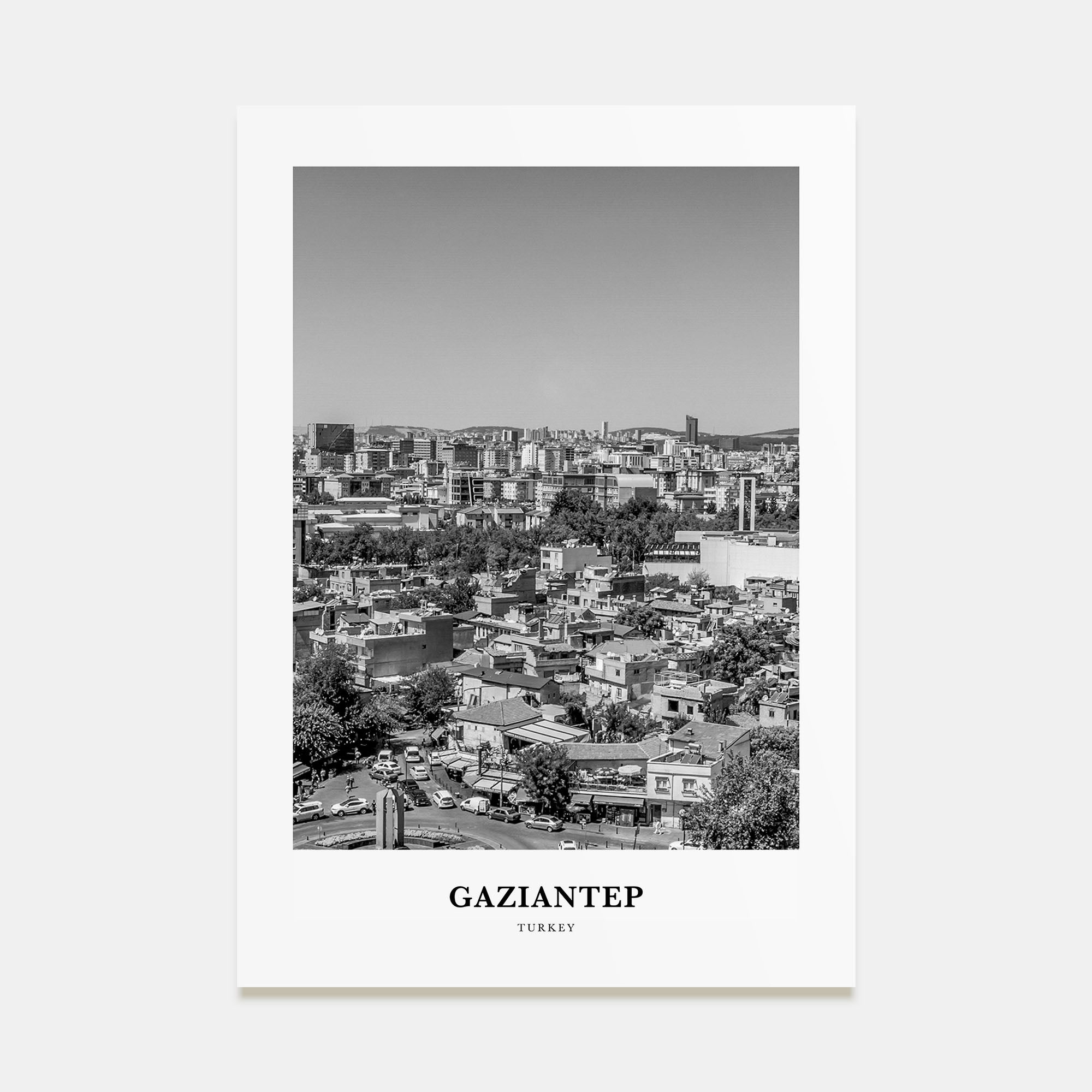 Gaziantep Portrait B&W Poster