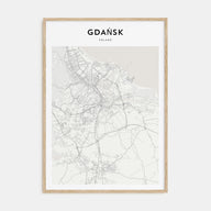 Gdańsk Map Portrait Poster