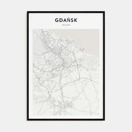 Gdańsk Map Portrait Poster