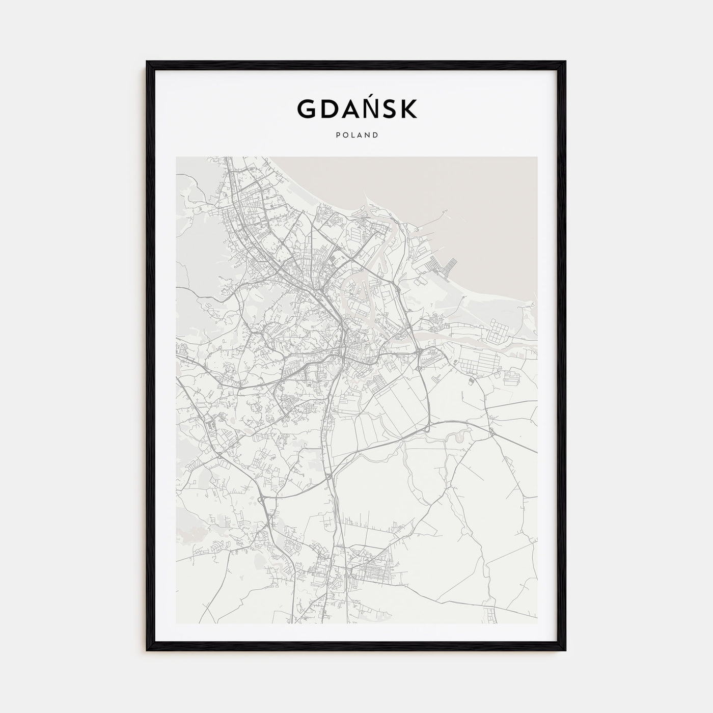 Gdańsk Map Portrait Poster