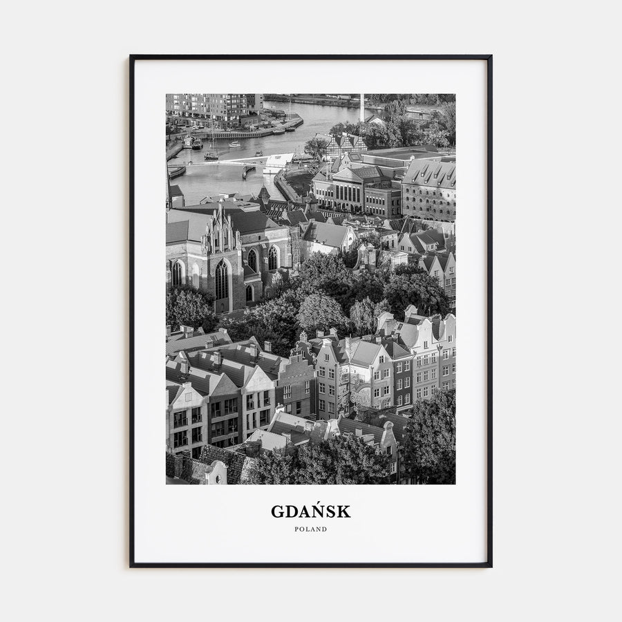 Gdańsk Portrait B&W Poster