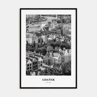 Gdańsk Portrait B&W Poster