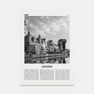 Gdańsk Travel B&W No 1 Poster
