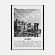 Gdańsk Travel B&W No 1 Poster