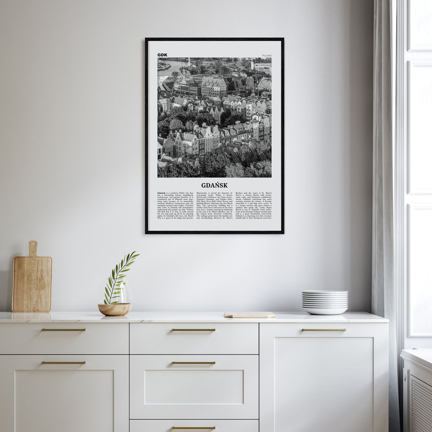 Gdańsk Travel B&W No 2 Poster