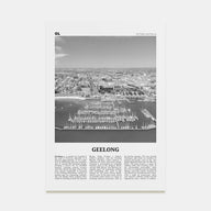 Geelong Travel B&W Poster