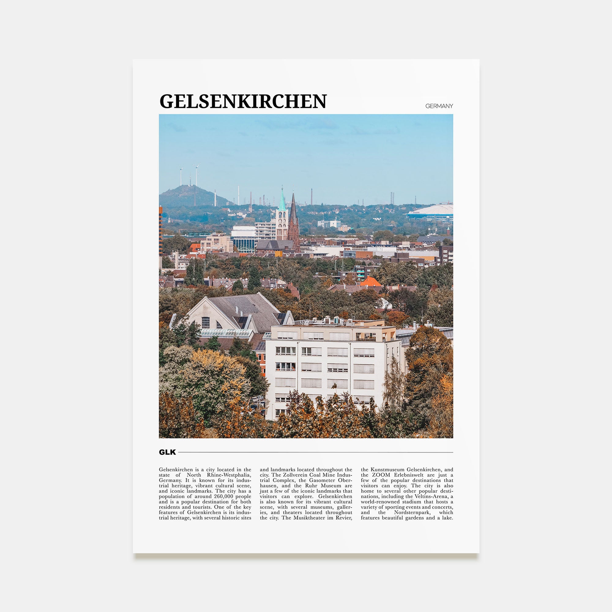 Gelsenkirchen Travel Color Poster