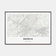 Geneva Map Landscape Poster