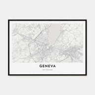 Geneva Map Landscape Poster