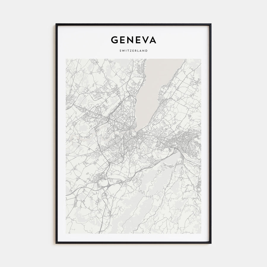 Geneva Map Portrait Poster