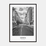 Geneva Portrait B&W Poster