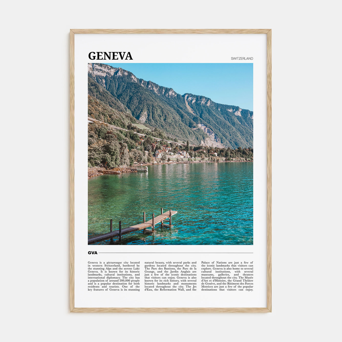 Geneva Travel Color Poster