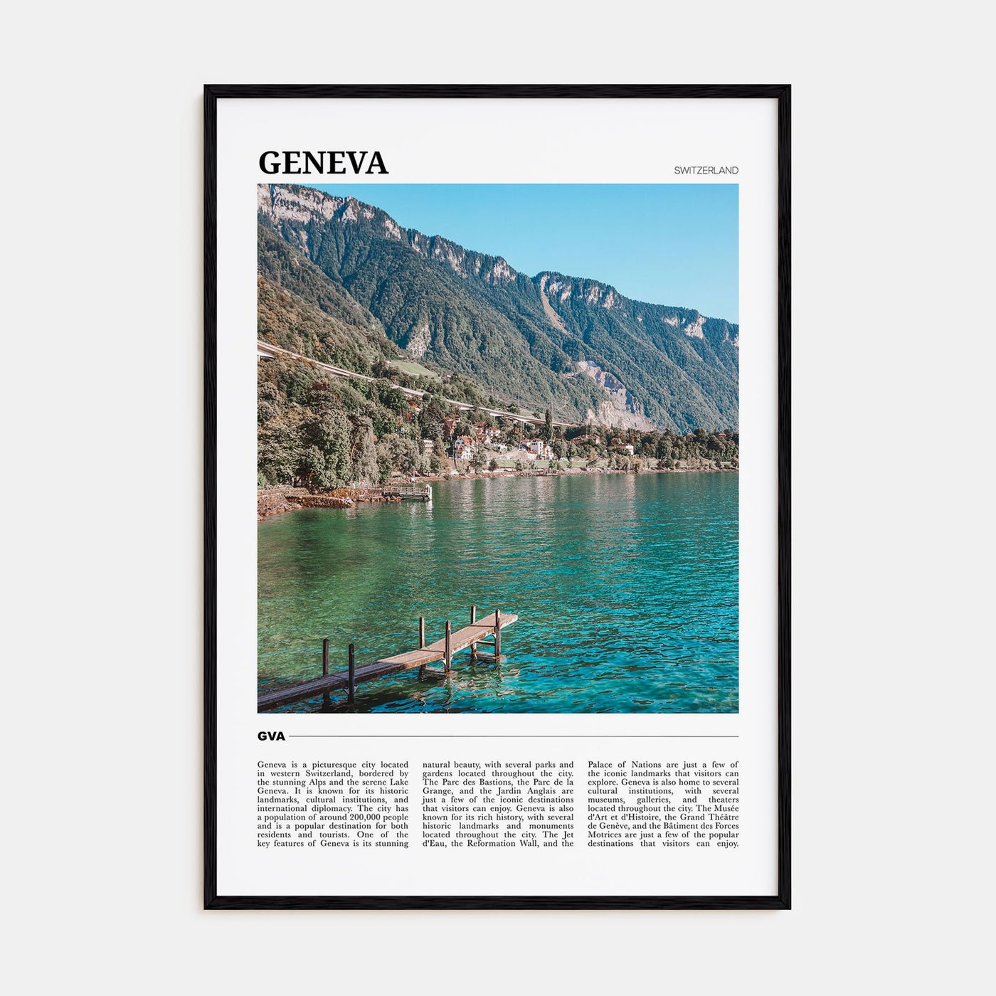 Geneva Travel Color Poster