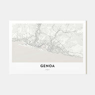 Genoa Map Landscape Poster